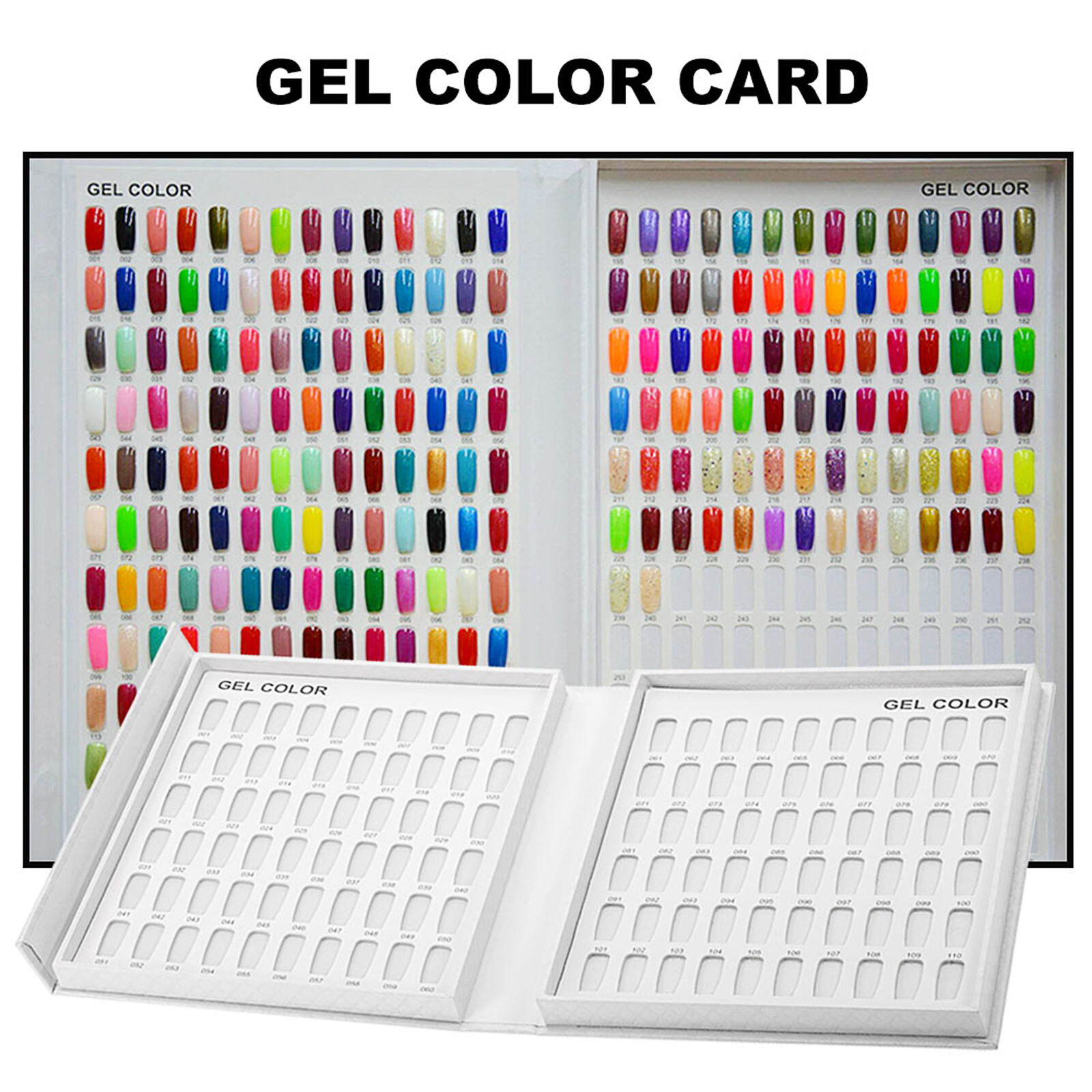 Nail Color 218 Colors Nail Display Book Nail Art Display Board E2D1