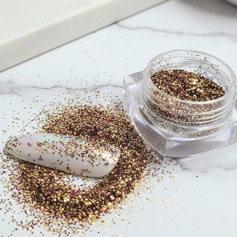 J.HOO Two Tone Hexagon Nail Glitter 0.4mm Ultra Fine Aurora 4 Colors