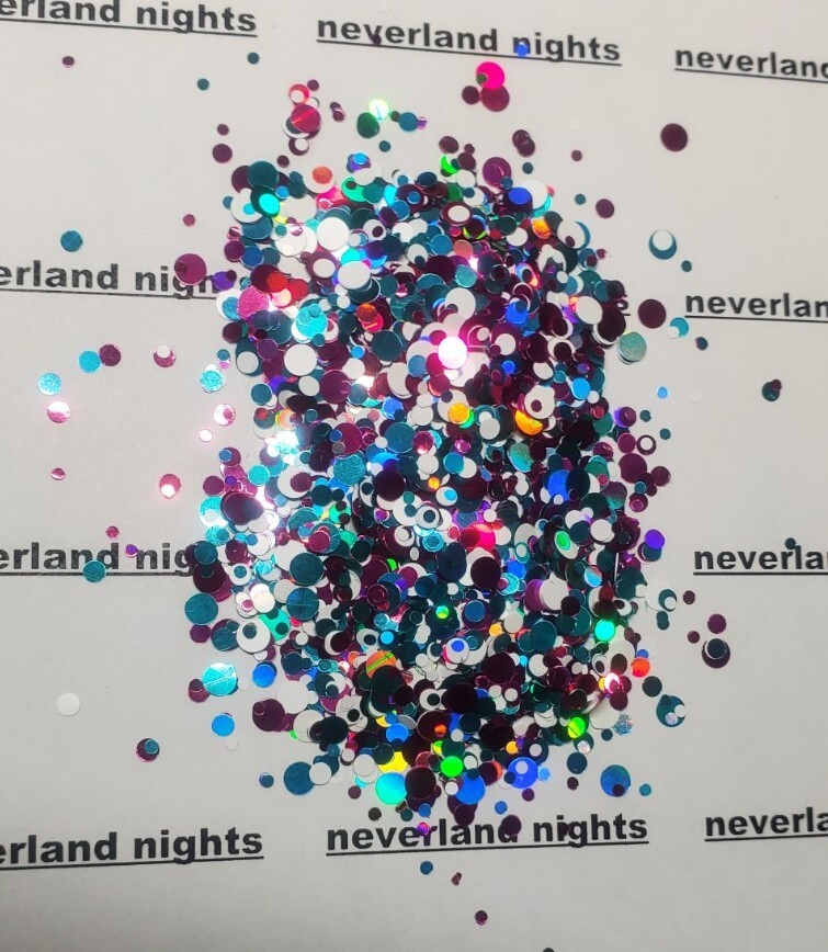 Holographic “mojo” round glitter mix for nails, acrylic, crafts 1.5 tsp