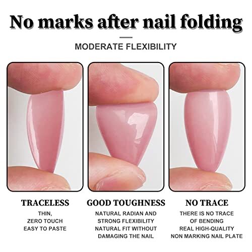 240pc Nude Almond Press on Nails Medium Fake Nails Nude Glue on Jelly Nude