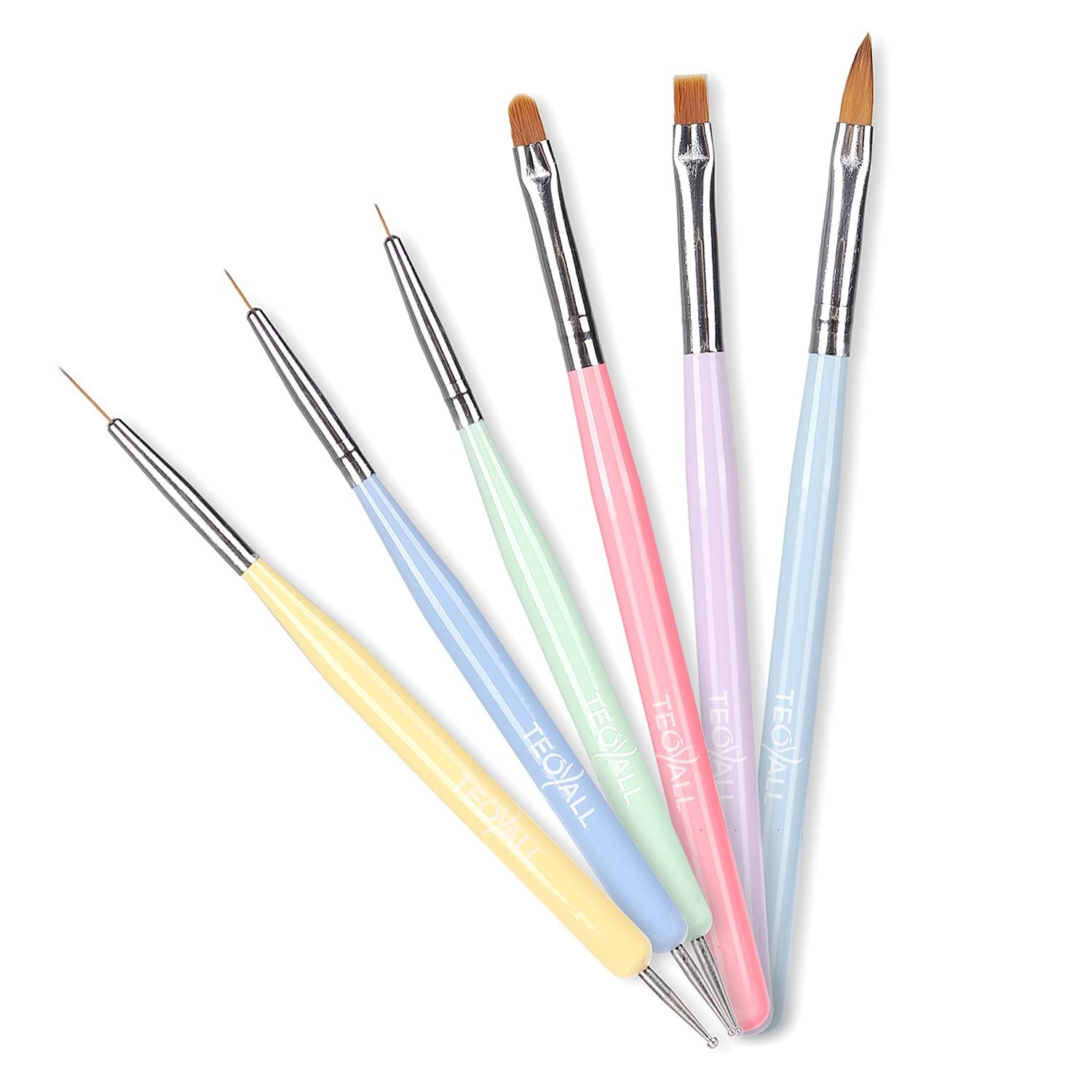 Lightweight Professional Nail Brushes – 6 Essential Art Tools for Perfect Nails