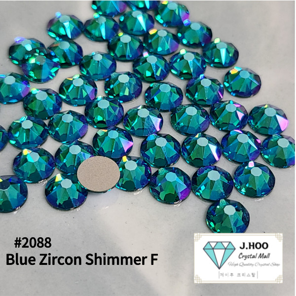 Swarovski 2088 – Flat Back-Blue Zircon Shimmer F