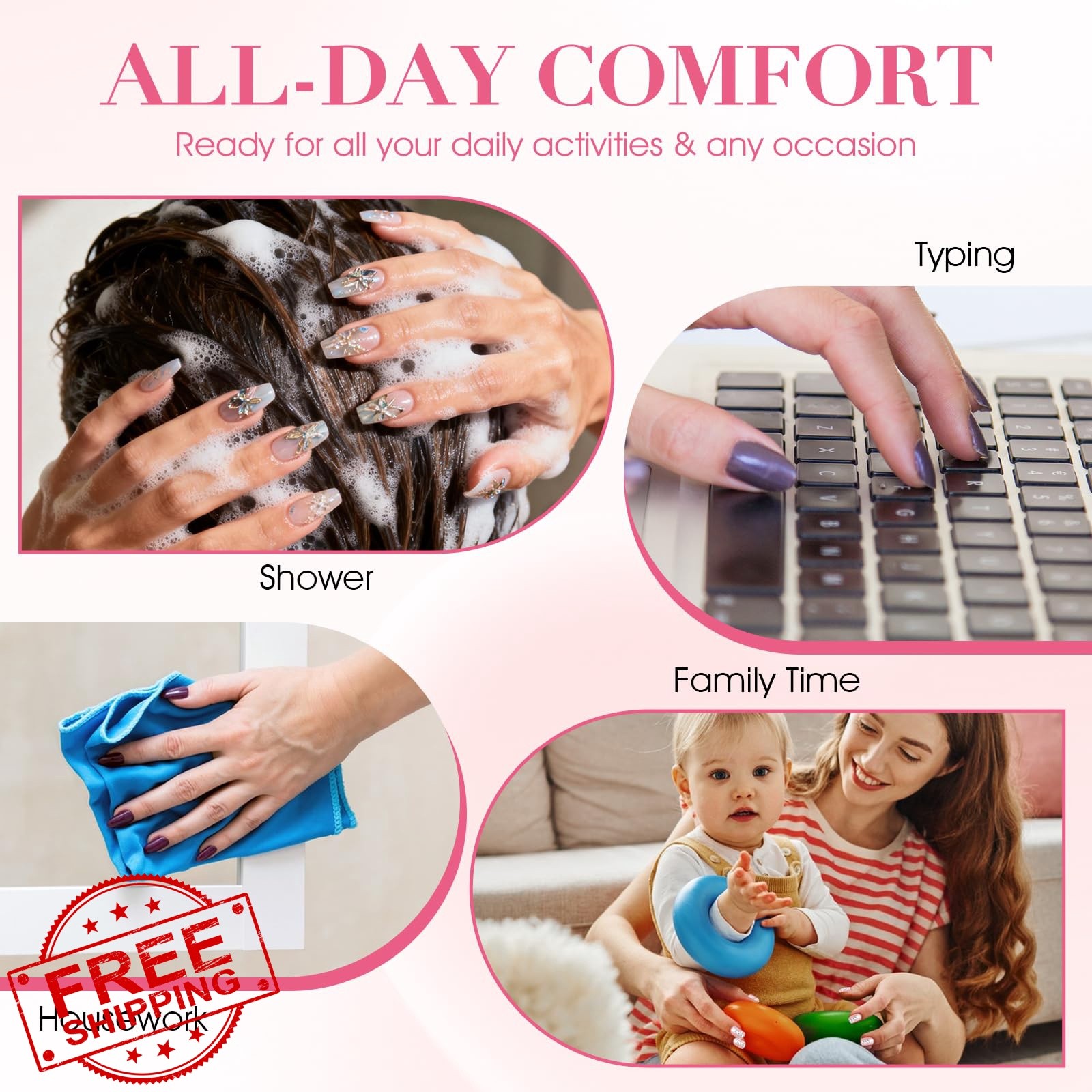 TiddieBair Clear Nail Tabs 480pcs Strong Hold
