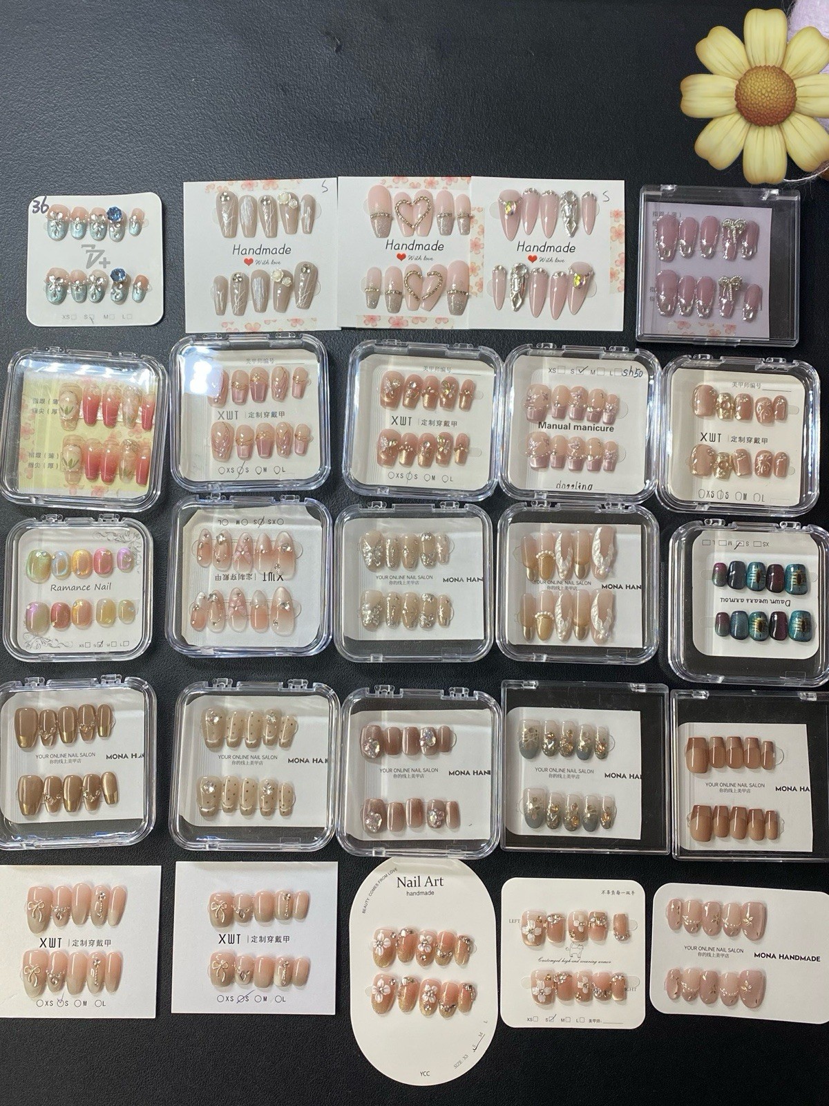 25 Pairs LOT-Handmade Press On Nails Reusable Size S Rebecca Minkoff Bag