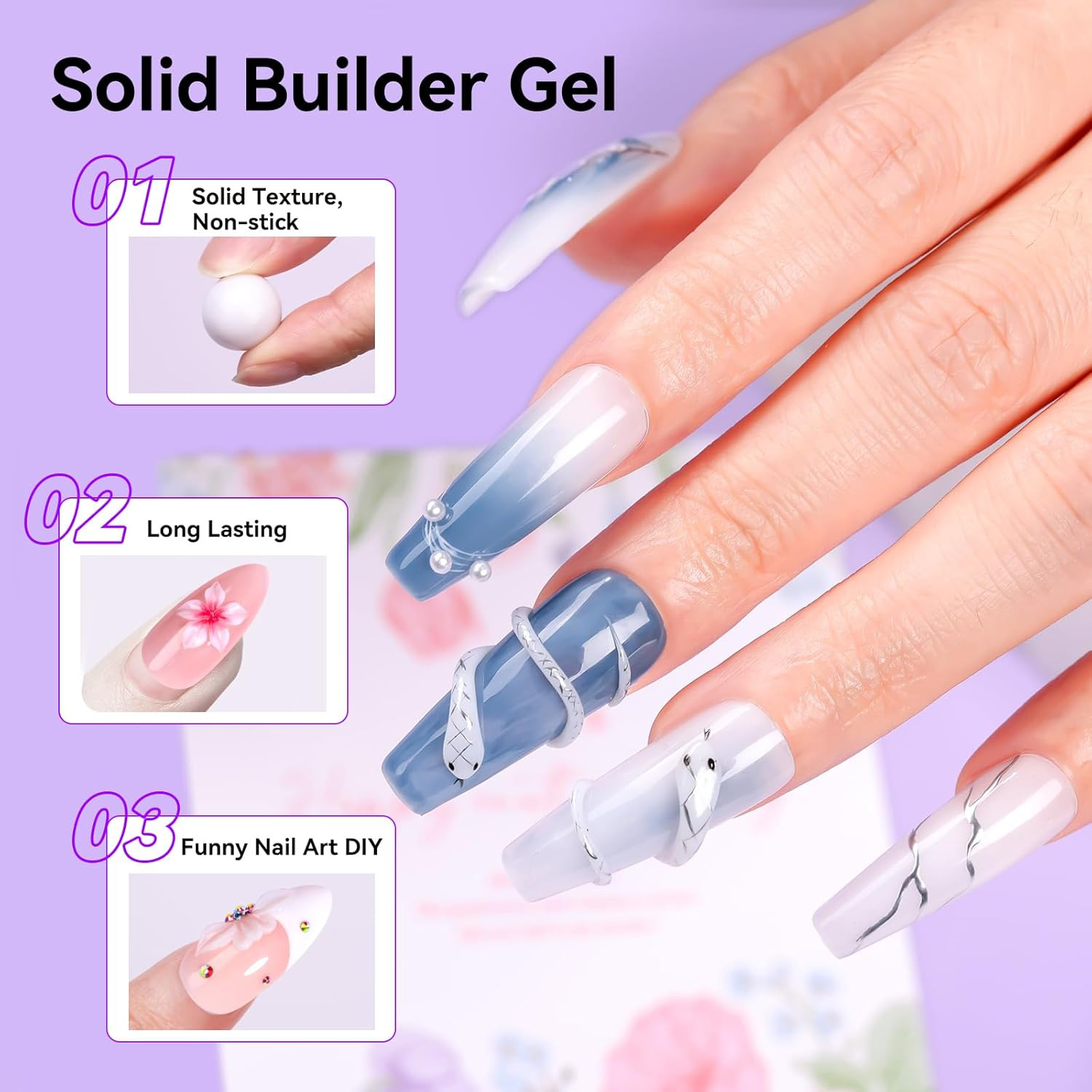 Gel Blanco 3d 4 en 1 15ml Gel Escultor Unas Extensiones Modelado De Salon Hogar