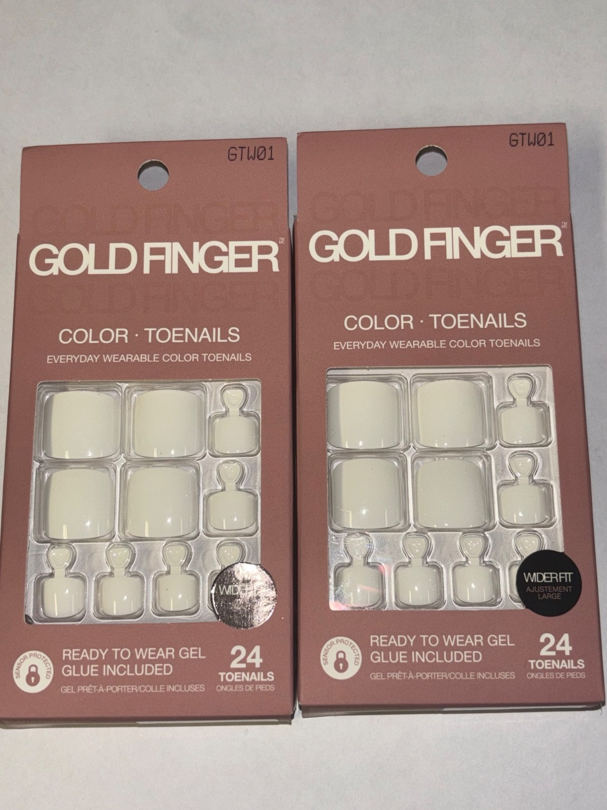 2 Pack Goldfinger White Toenails Gel Glue Included