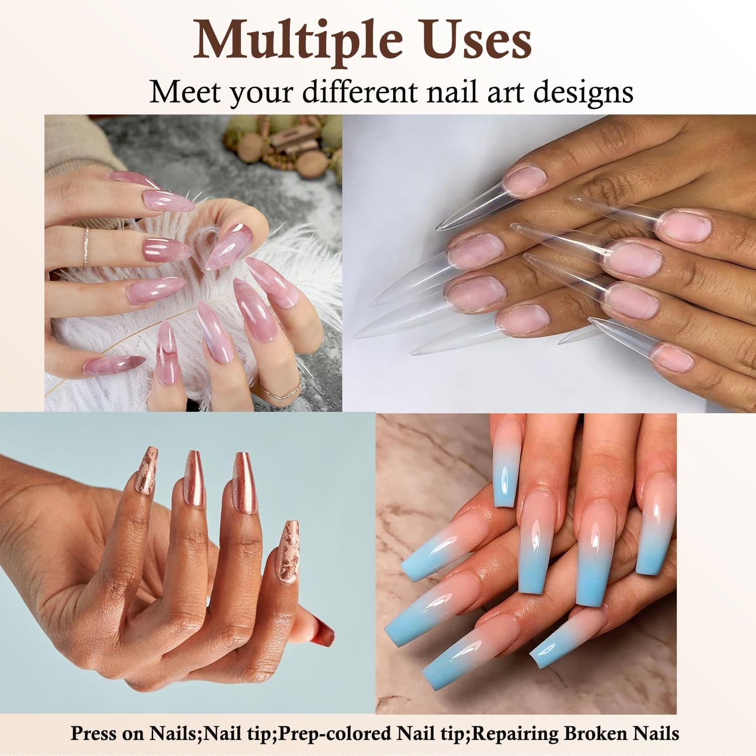 Nail Glue,Nail Glue for Acrylic Nail Tip 12 Bottles Professional False Nail Glue