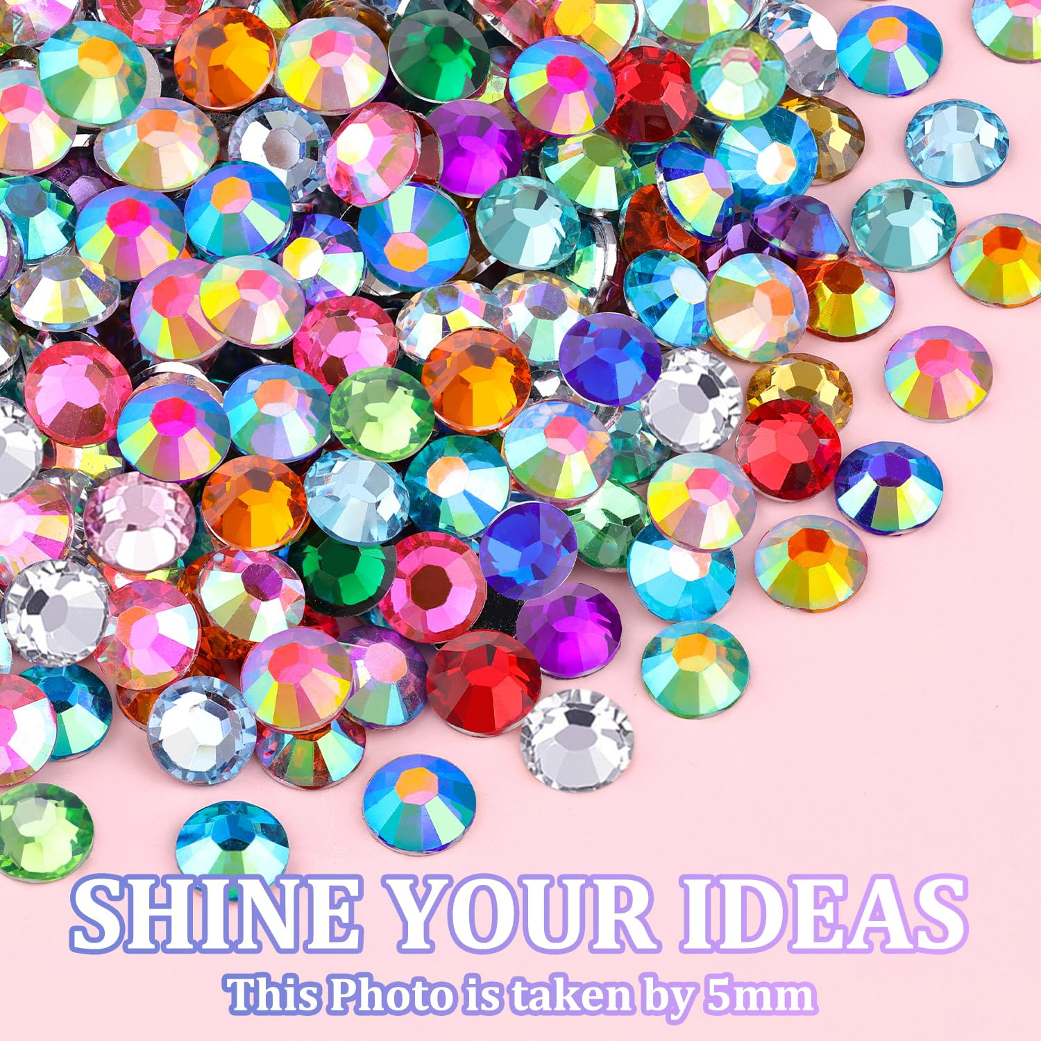 24000Pcs Resin Rhinestones with Tweezers for Crafting, Mixed-Color 3Mm Bedazzlin
