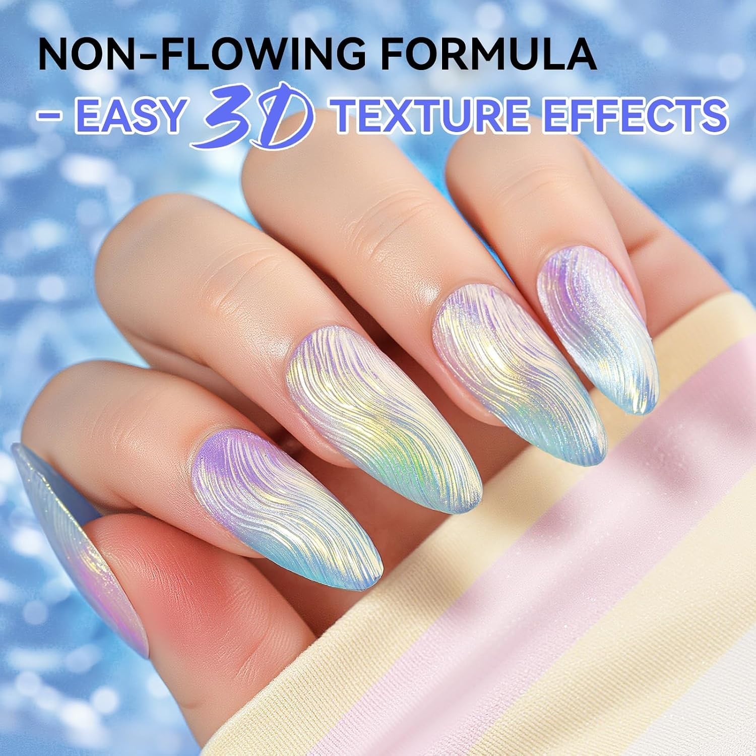 Versatile Clear 3D Nail Art Gel for All Nail Types – Easy to Apply & Mix