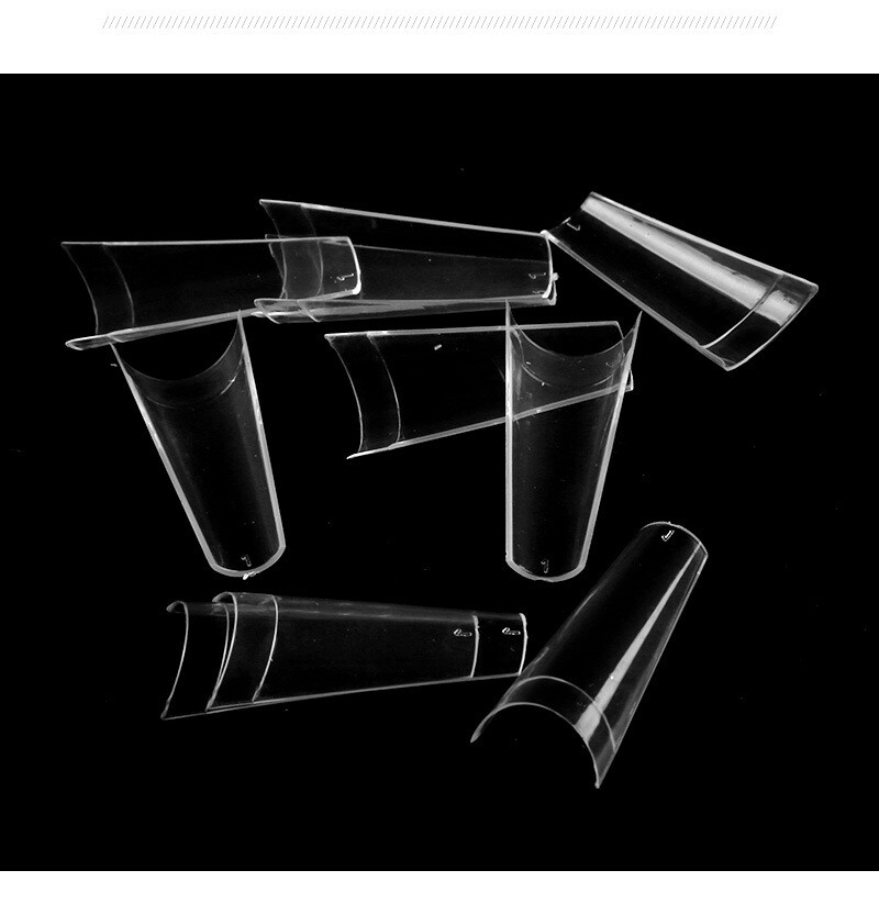 100pcs/case Flat French Half Cover Artificial Fake False Nail Tips 10 Sizes