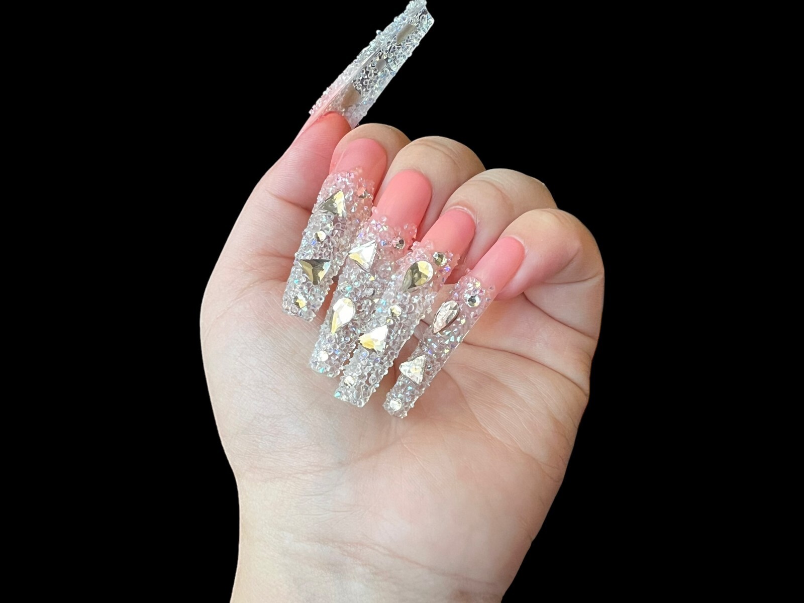 Luxurious Handmade Acrylic Press On Nails – A5 – High Quality, Reusable