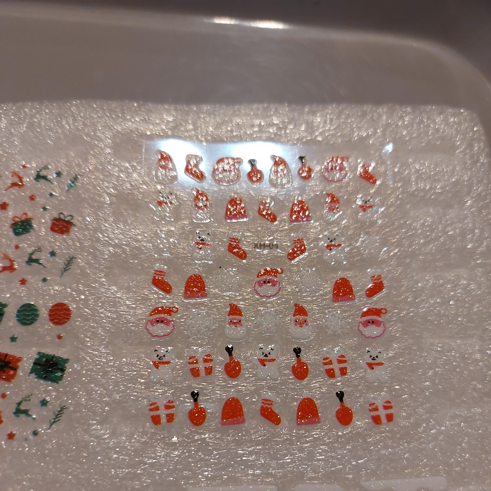6 X Small Sheets Of Christmas Nail Art Stickers (Dn152) New