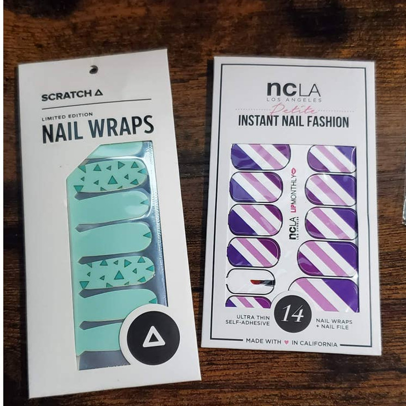 NAIL ART LOT NCLA Scratch Nail Wraps Julep Decal Sheet Blueness Decal Sheets