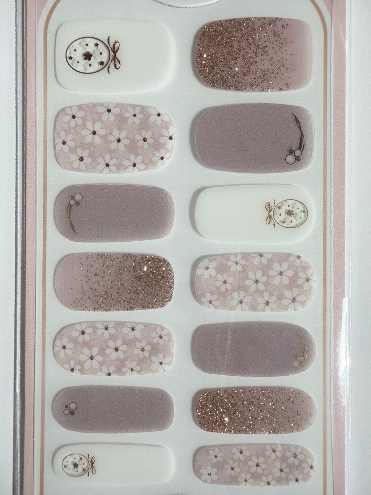 Japanese Luxury Floral Gel Nail Stickers Glossy Finish NS-03