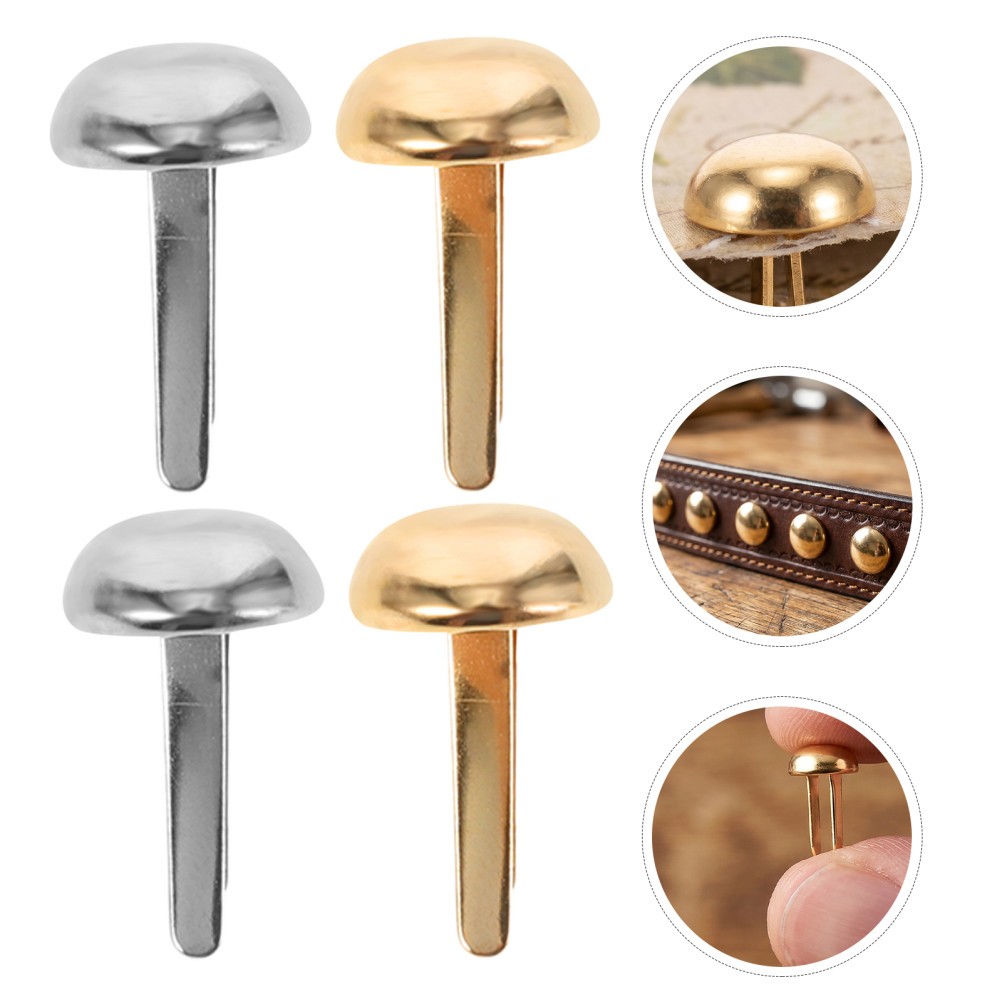 500 Pcs Craft Brads Fasteners Mini Metal Gold Tone Split Pin Plated Paper