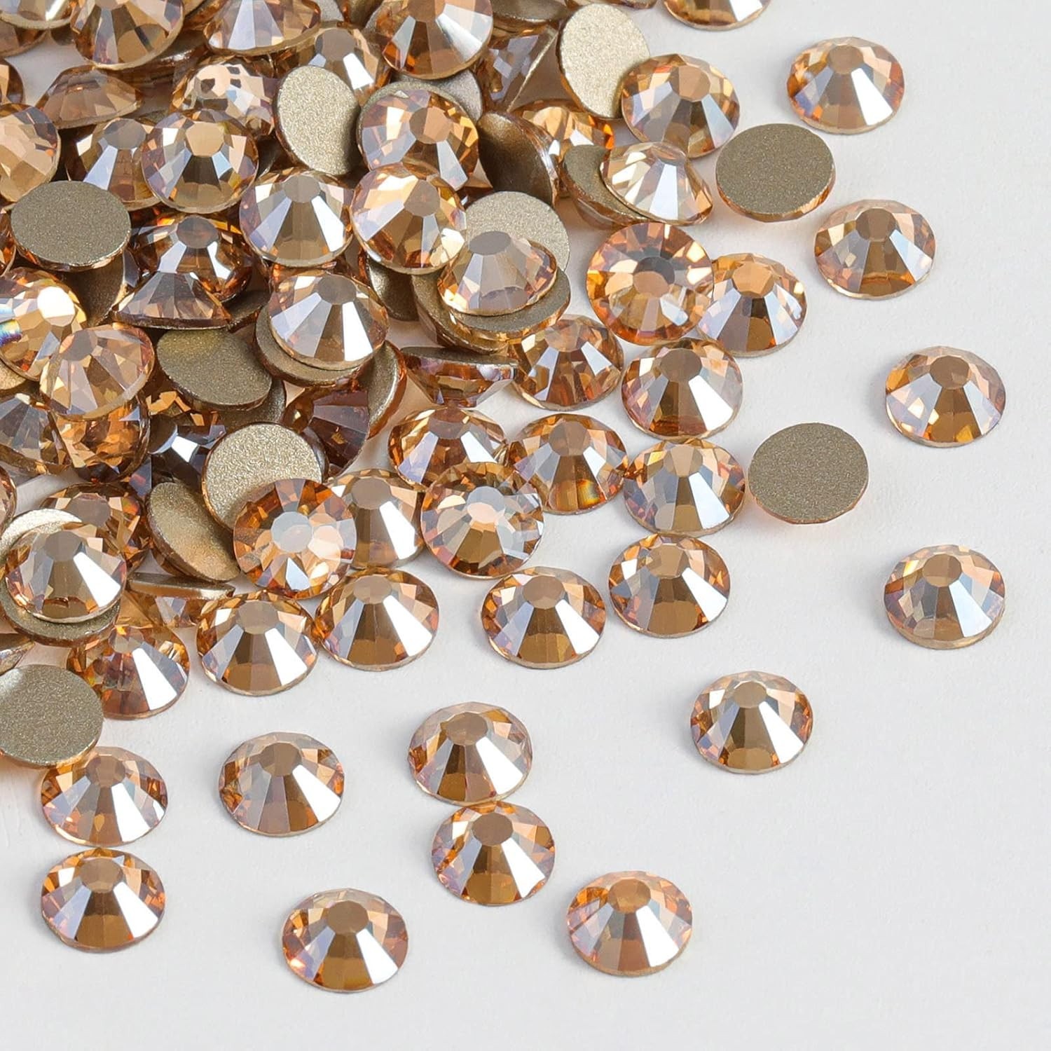 Versatile 1440pcs Golden Shadow SS20 Flatback Rhinestones for Crafts & Nail Art