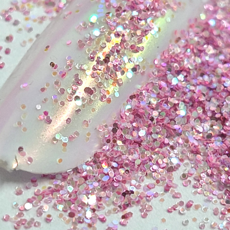J.HOO Two Tone Hexagon Nail Glitter 0.4mm Ultra Fine Aurora 4 Colors