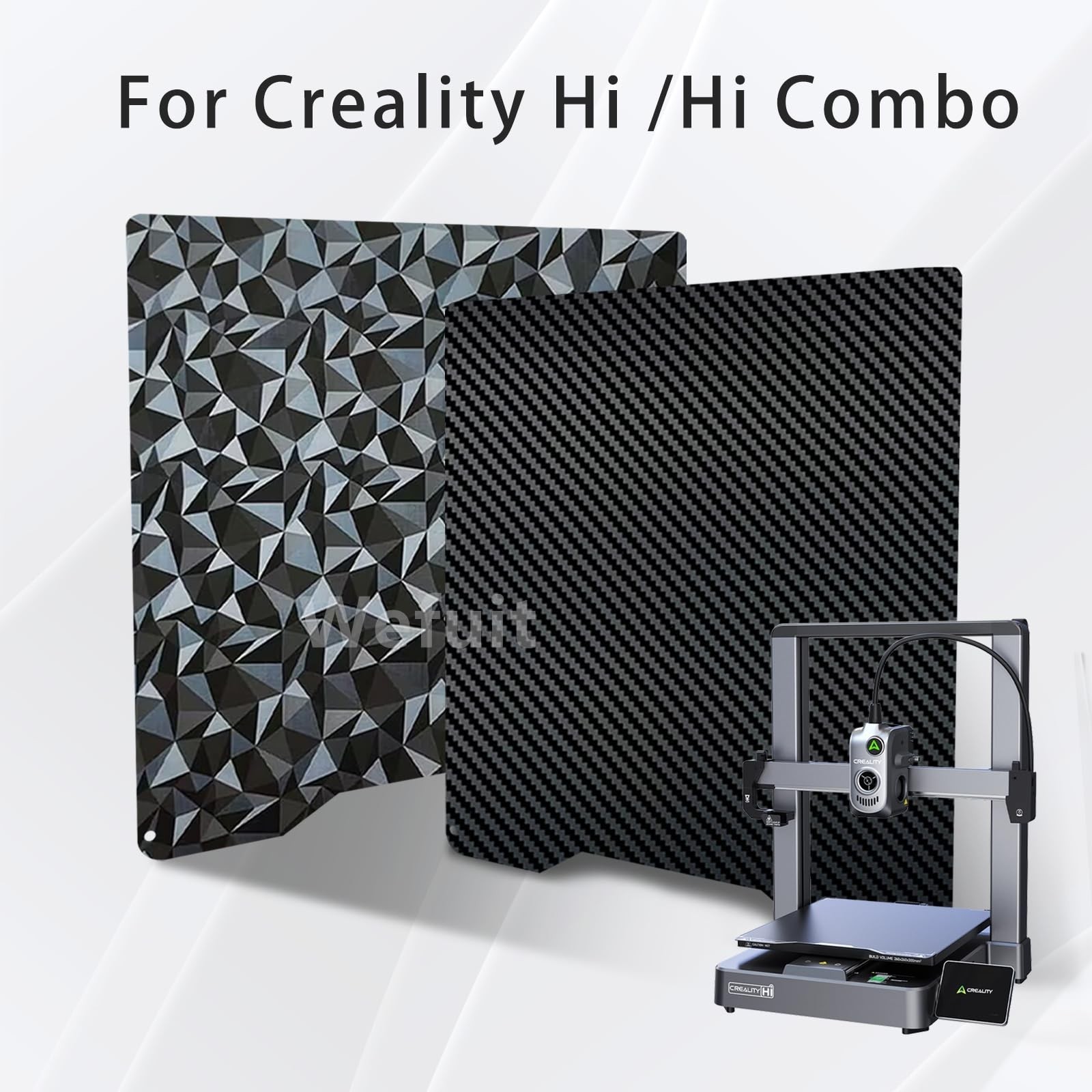 for Creality Hi Combo Build Plate 265x280mm,Double Sided Textured PEO PET Spr…