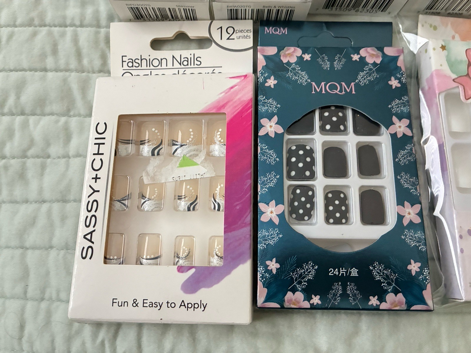 Mixed Lot of New and Used Press-On Nails