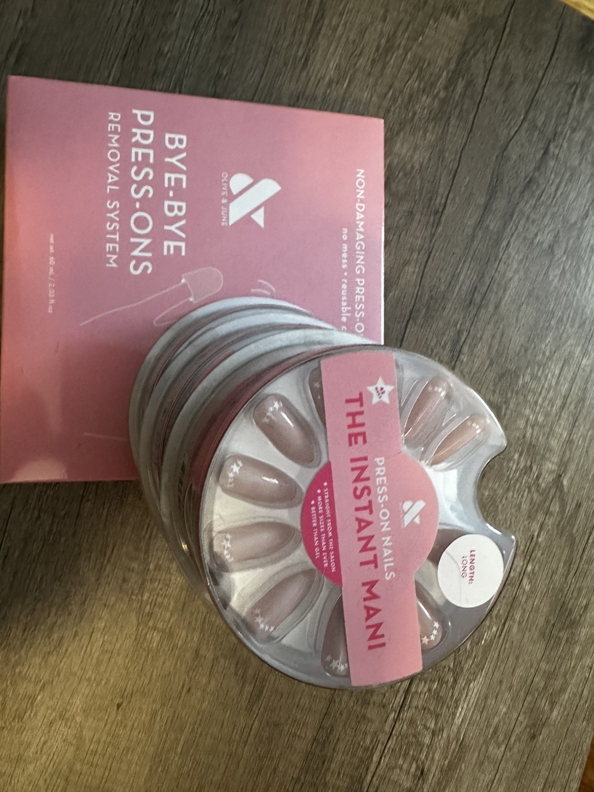 Olive & June Instant Mani Press‑On Nail Sets+ Bye‑Bye Removal System – Lot 4 NIB