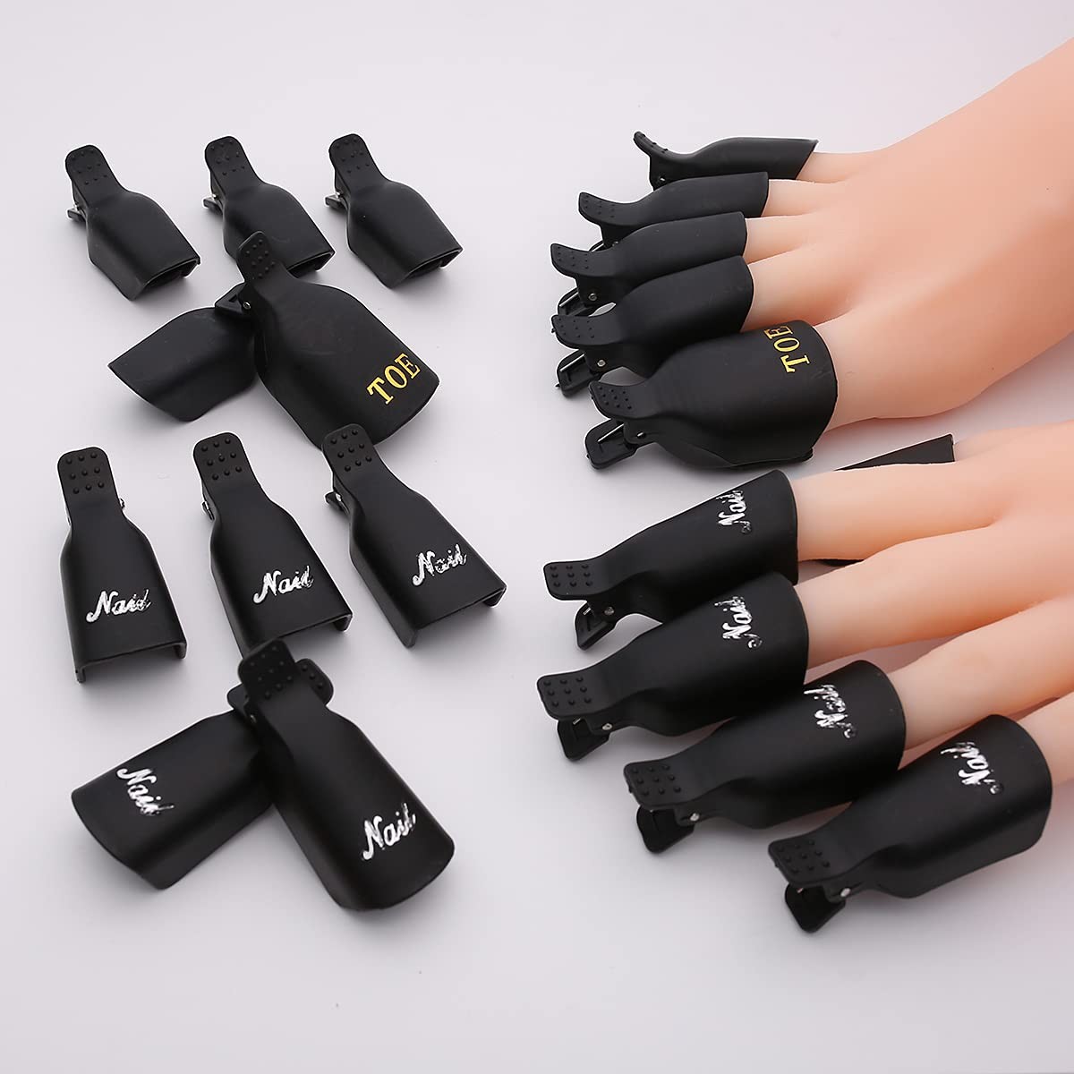 Akstore 20 PCS Nail Polish Remover Clips,Toenail 20 Count (Pack of 1), Black