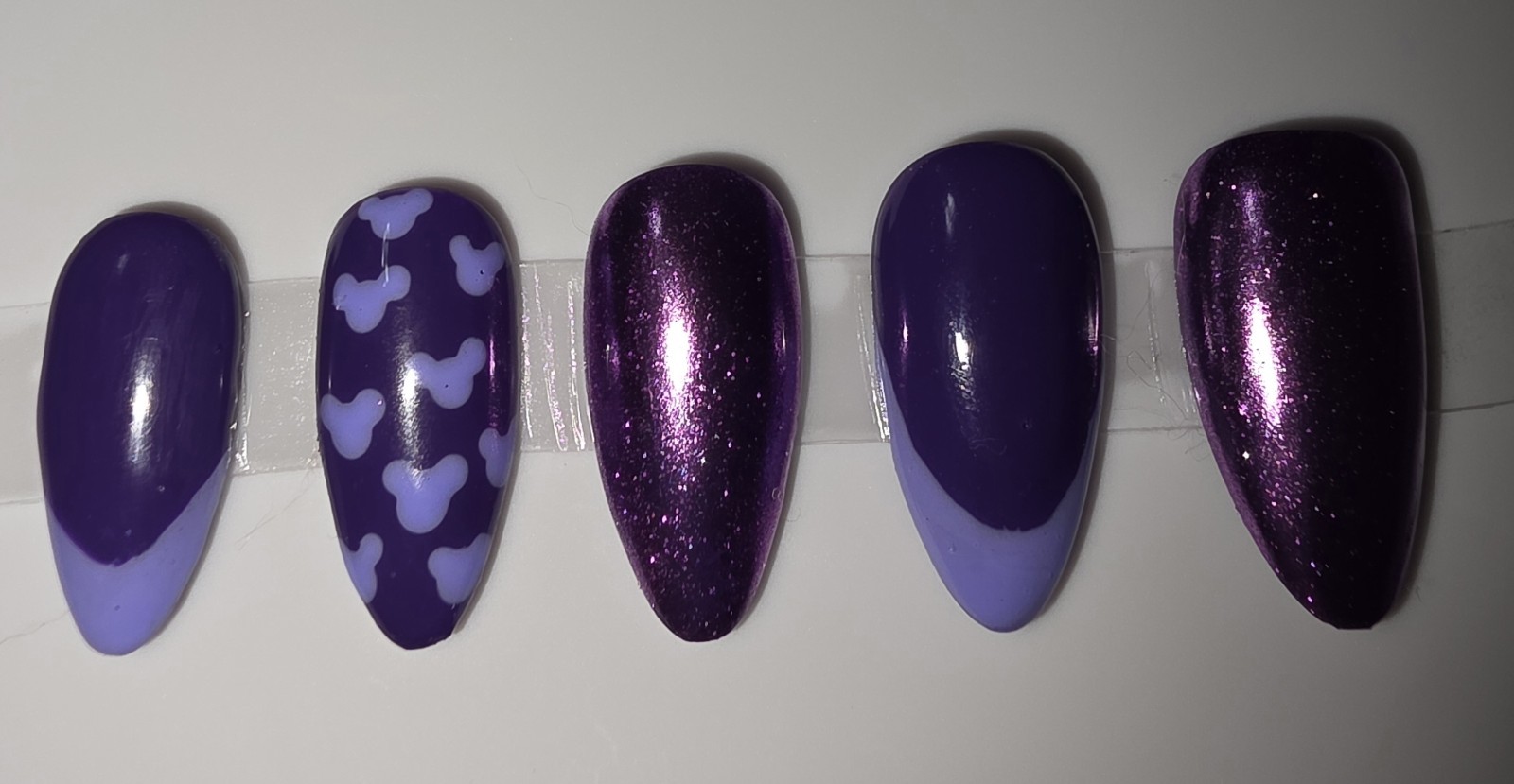 Purple Disney Press on Nails●Sizes come from XS-L●Can order coffin or almond