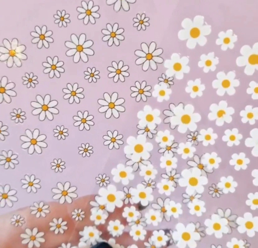 Nail Art Decals Summer Daisy Fruits White Florals Petals Flowers