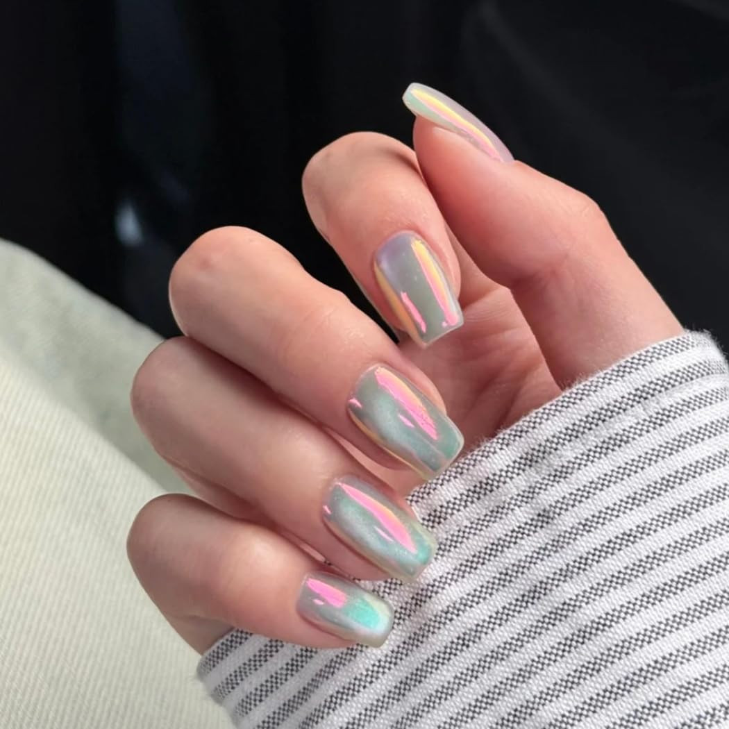 Chrome Nail Powder | Glazed Donut Mirror Effect Holographic Pigment | Profession