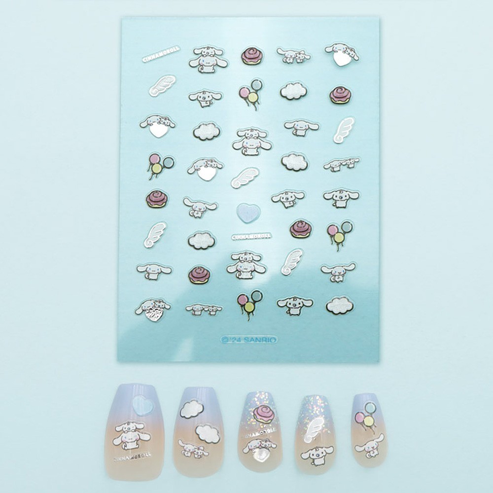 Cinnamoroll Nail Stickers Set – 2 Sheets | Milk Kawaii Nail Art Sanrio Korea