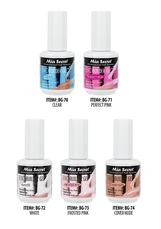 Mia Secret Professional Nail System BIO BUILDER GEL 0.5 oz – Select Your Color
