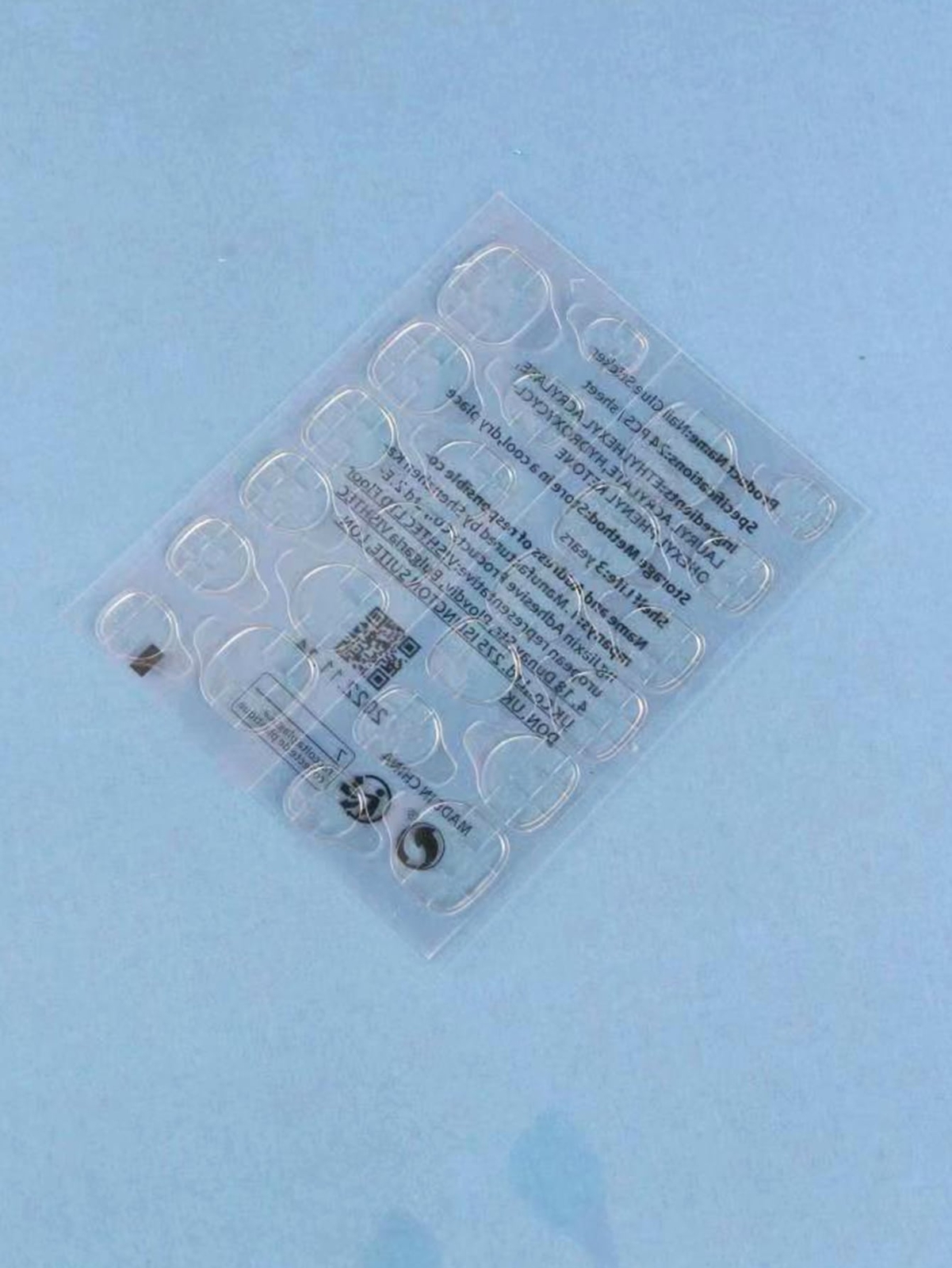 24pcs Casual Short Square French Style Fake Nail False Nails Press On Nails Glue