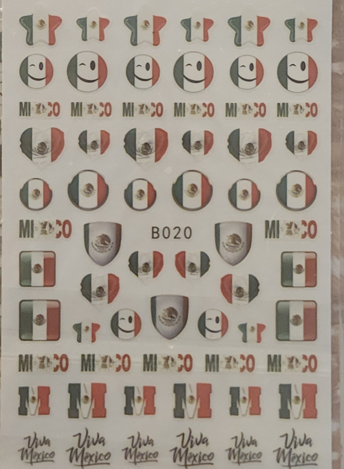 Viva Mexico Nail Art Sticker (1 Pc)