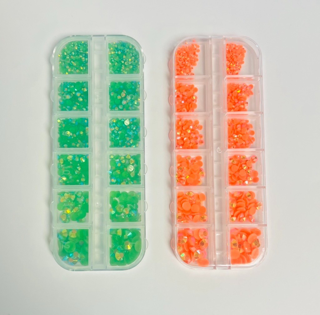 Multicolor Resin Rhinestones Flat Back Round Jewelry Crafting Gems Multipack Kit
