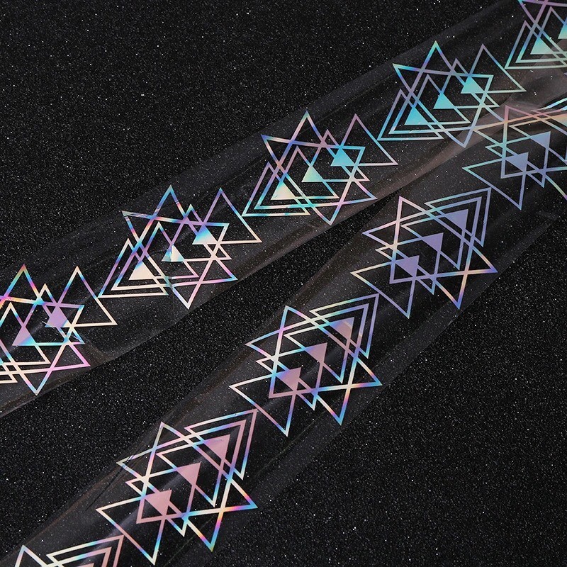 Holographic Nail Art Foil Aztec Triangle New Trend Transfer Stickers >>7<<