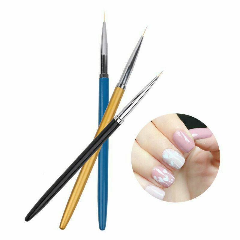 Nail Art Brush Liner Pens UV Gel Polish Paint Drawing Liner Brush Manicure 3pcs