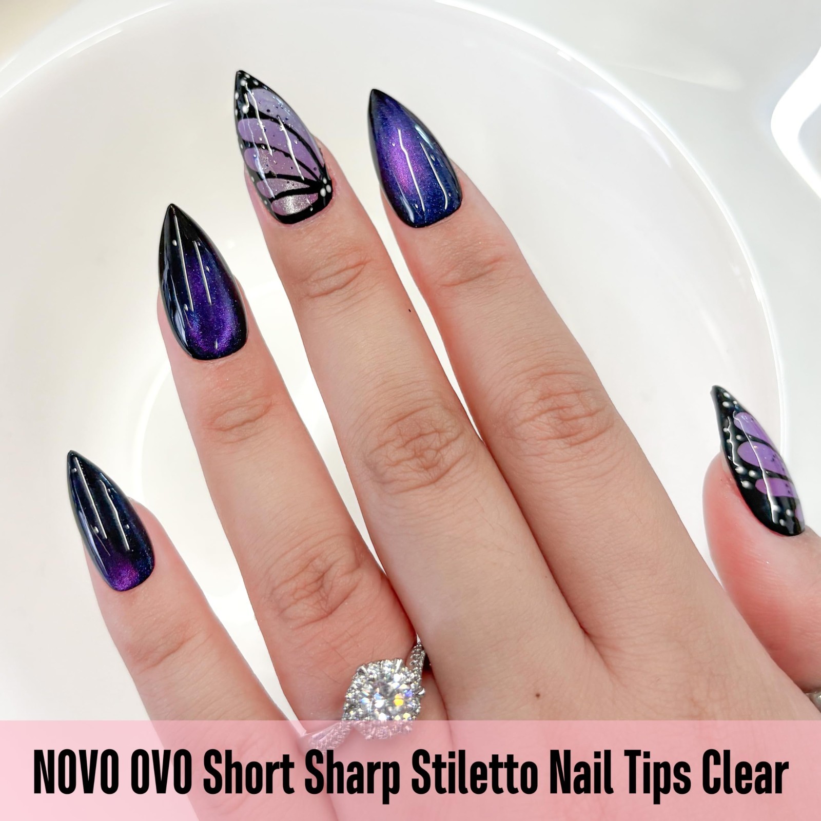 480 Pcs Extra Thick Stiletto Nail Tips – 16 Sizes Clear Acrylic Press-On Nails f