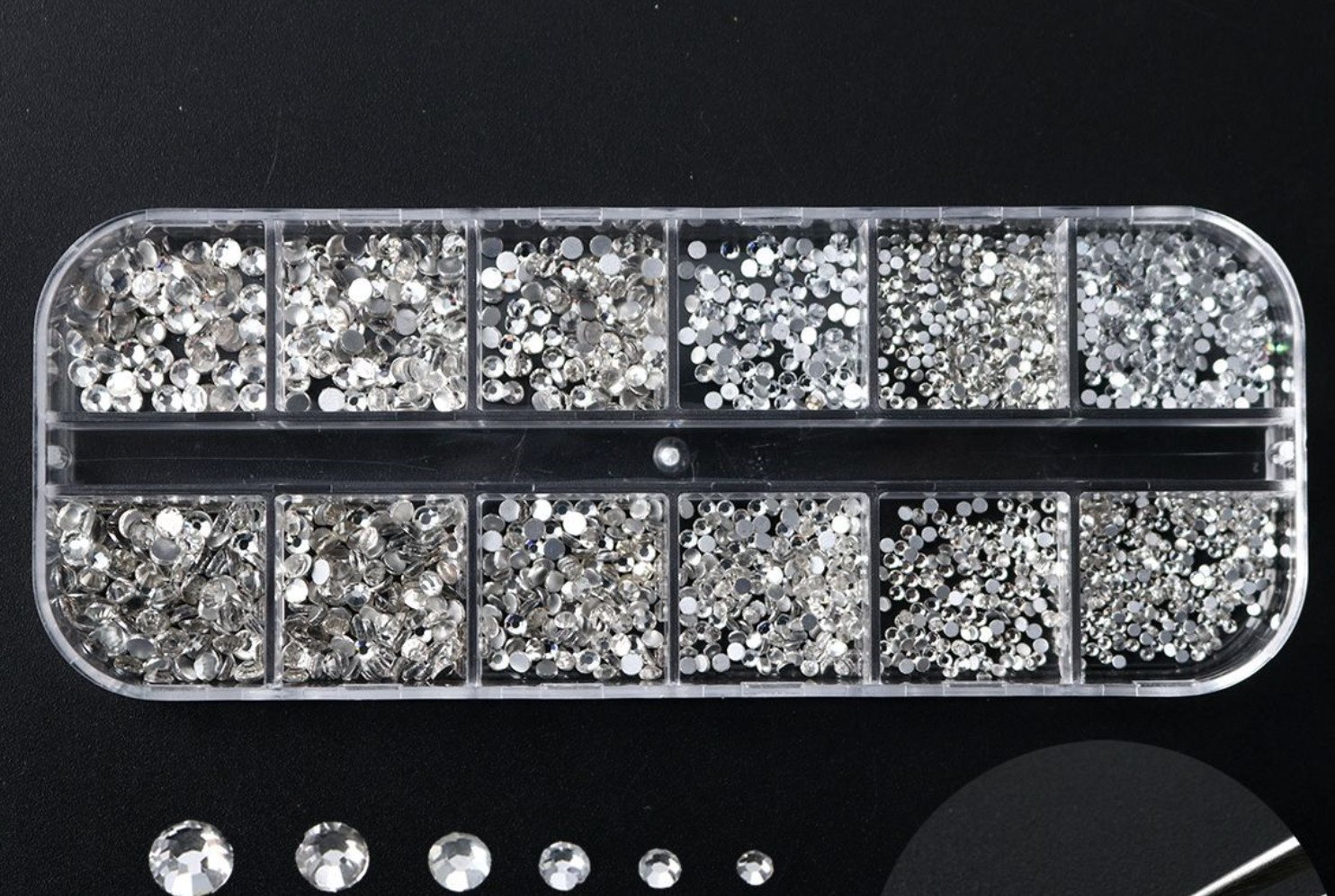 2000pcs RHINESTONES GEMS CRYSTALS NAIL ART DECOR 💖 CRAFT