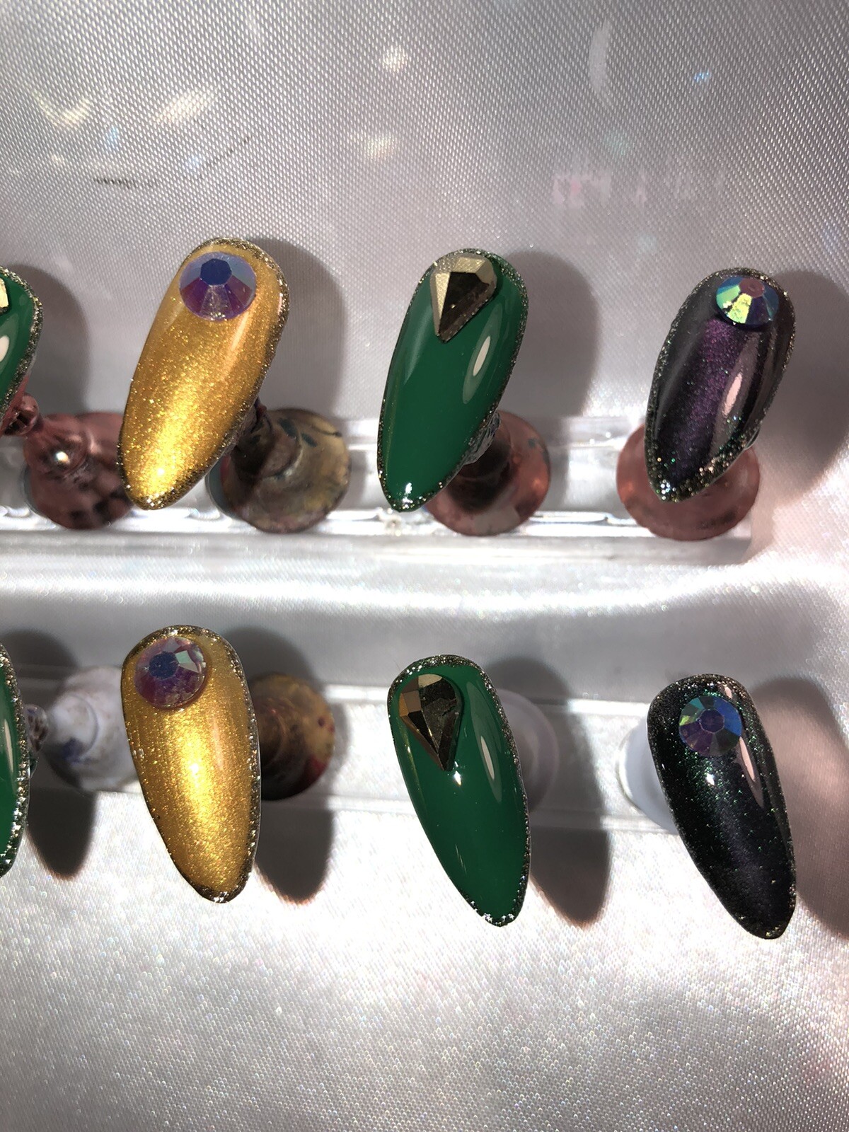 Z NAILZ! Gorgeous Set Of Custom Handmade MARDI GRAS Press On Nails