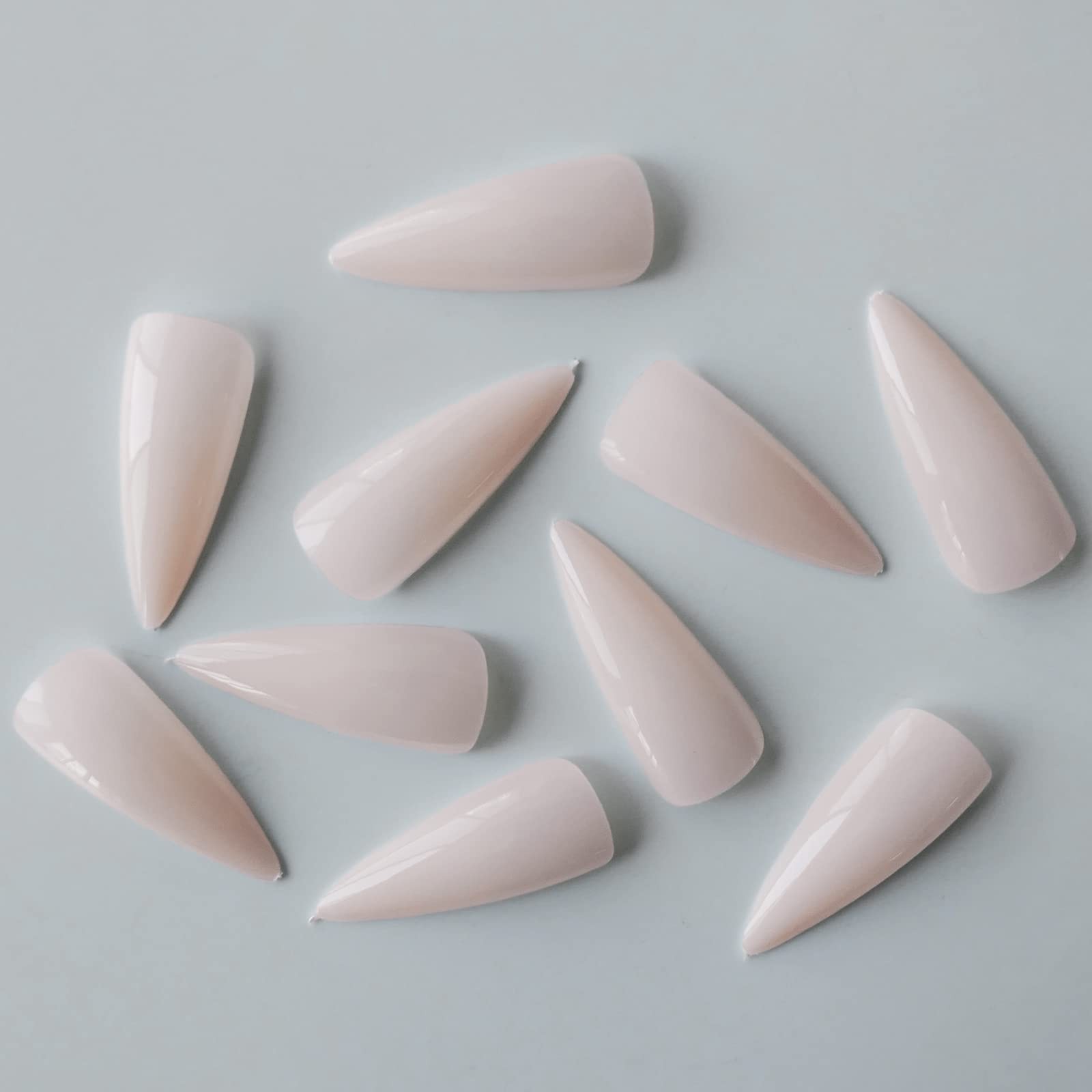 Extra Long Stiletto Glossy Fake Nail 100 PCS Full Cover Acrylic Press on Nail…