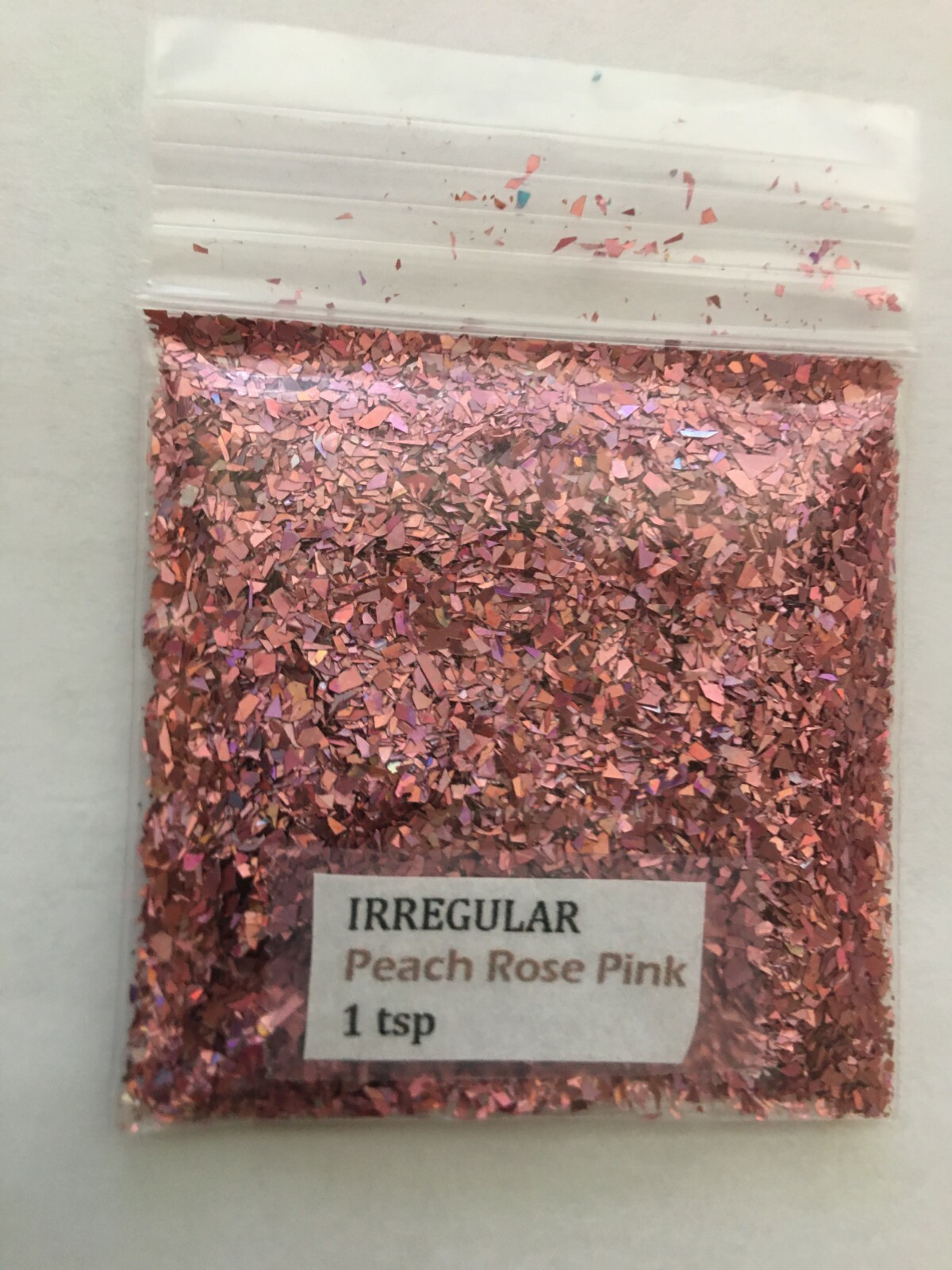 Solvent Resistant IRREGULAR shape Glitter(Peach Rose Pink) Nail Art Face Crafts