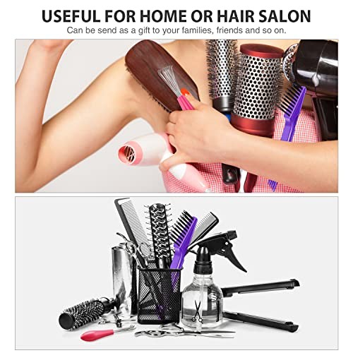 2 Pcs Hair Brush Cleaning Tool Set,2-in-1 Double Headed Hair Pink and Purple