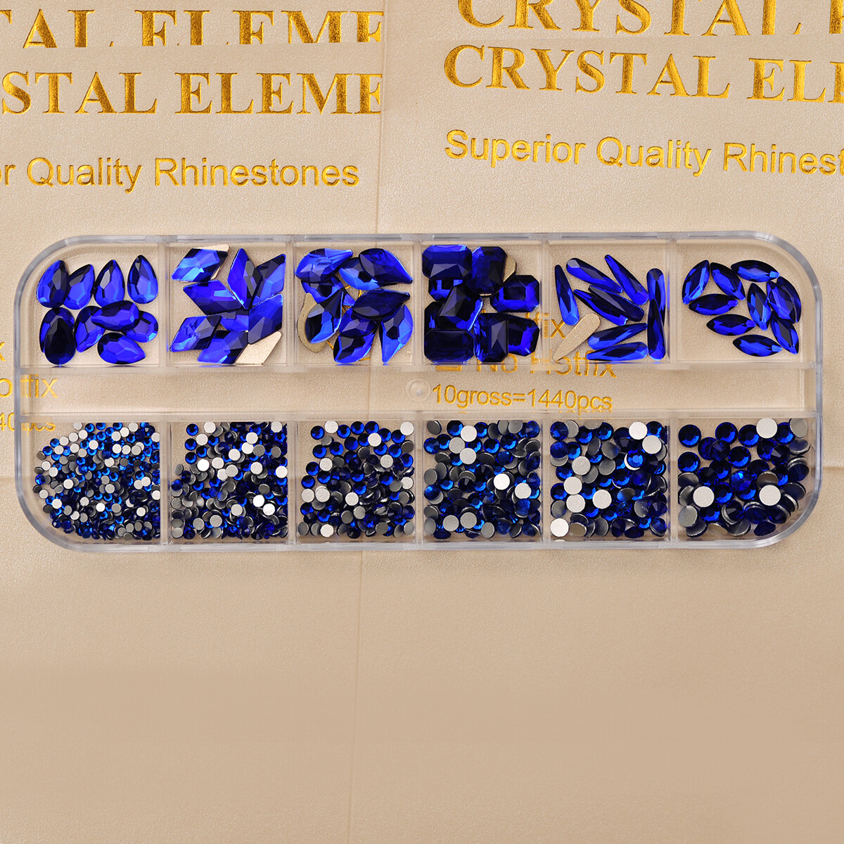 12Box/Set Mix SHAPE Crystal Rhinestone Diamond NON hotfix Nail Art Decoration