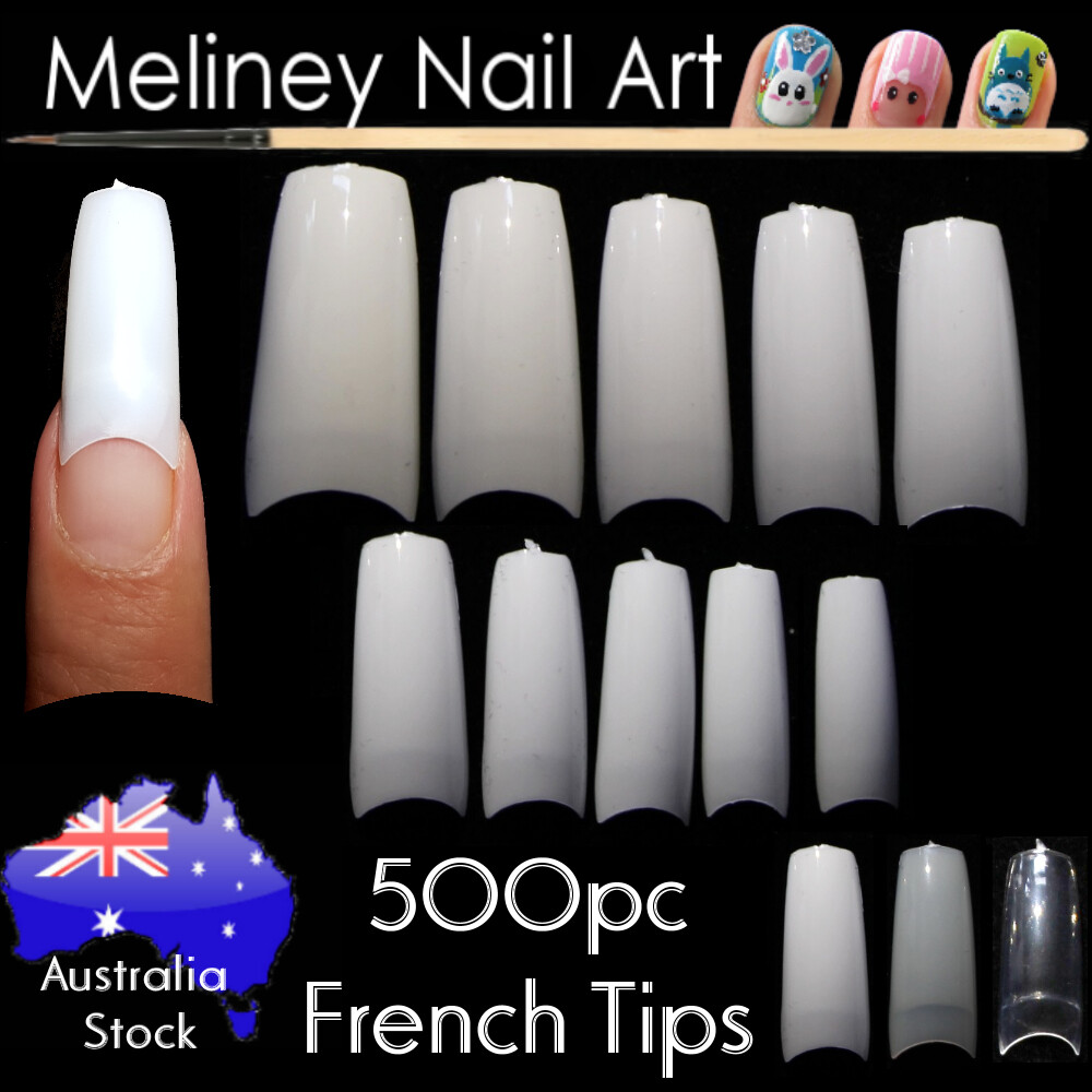 100/500Pc Quality Long False French Nail Tips Nails Fake Acrylic Gel UV Square