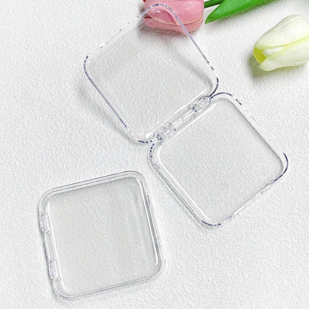24PCS Nail Art Press On Tips Storage Empty Box Case，60pcs Double-sided tape