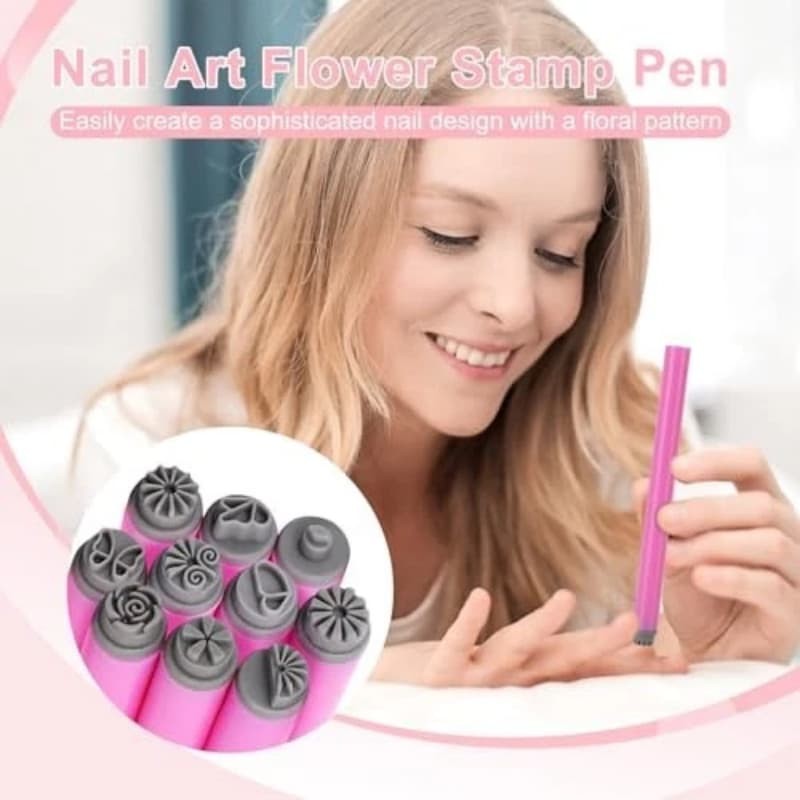 10/15/20 PCS DIY Nail Nail Art Stamp Pen Set Art Dotting Tools for Girls Women