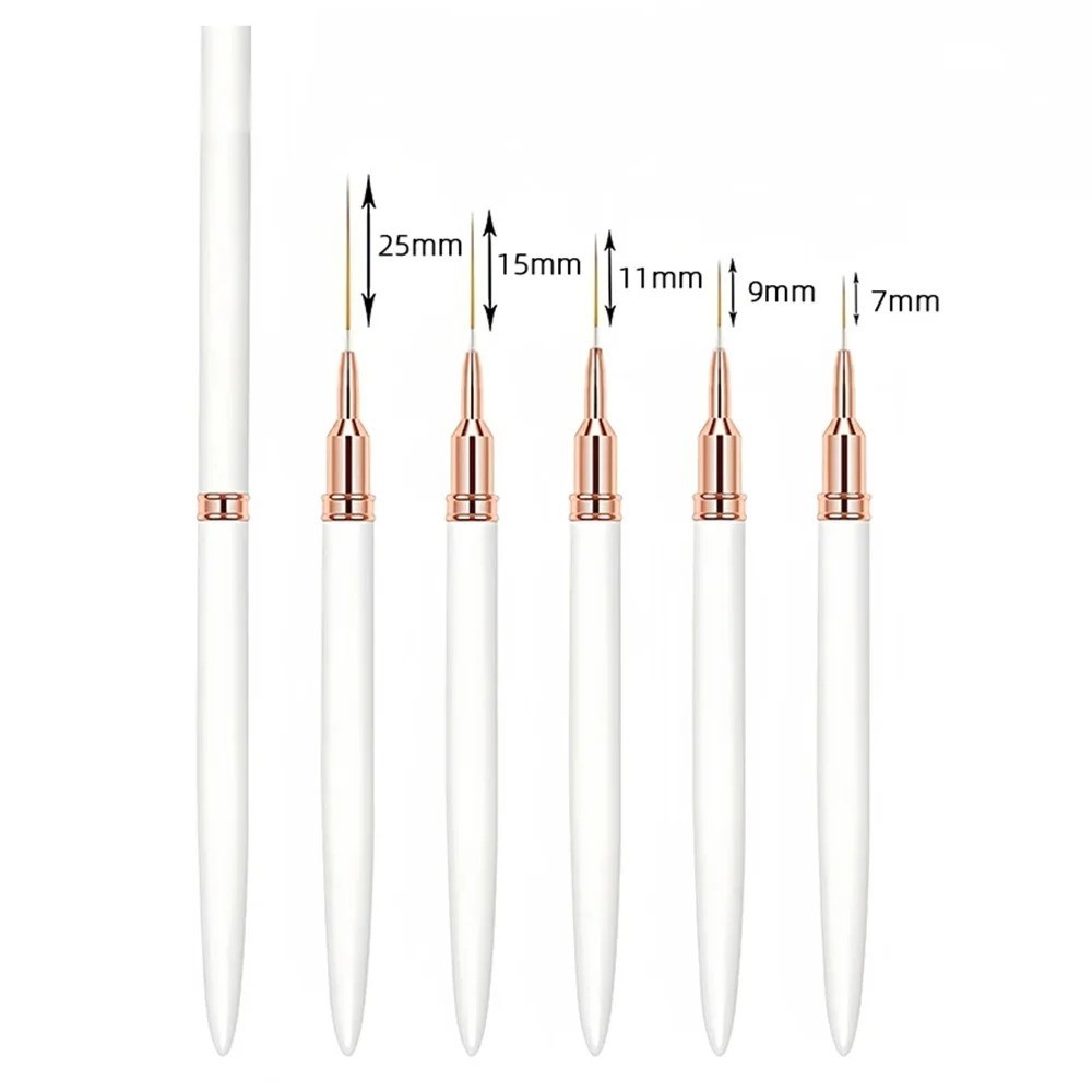 [Professional Nail Brush Set] 5pcs Professional Black Nail Brush Set with…
