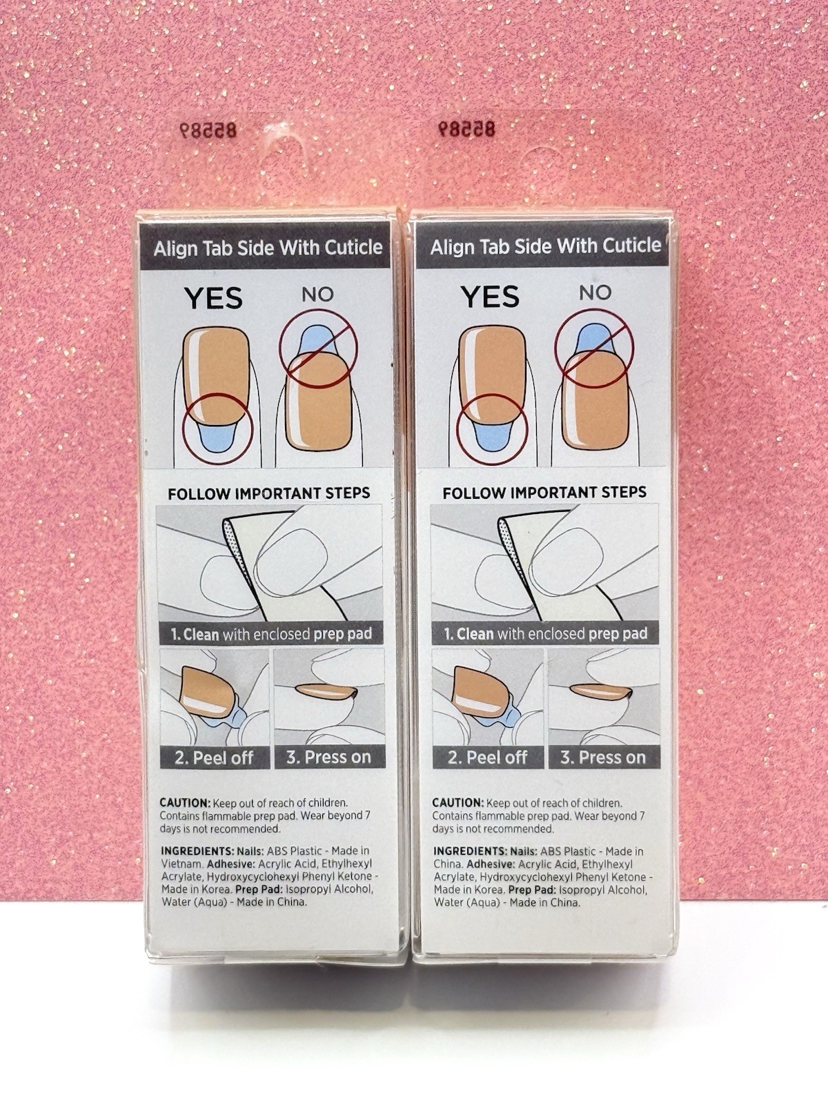 Kiss imPRESS No Glue Press-On Nails Manicure Short Color 026 Latte Lot Of 2