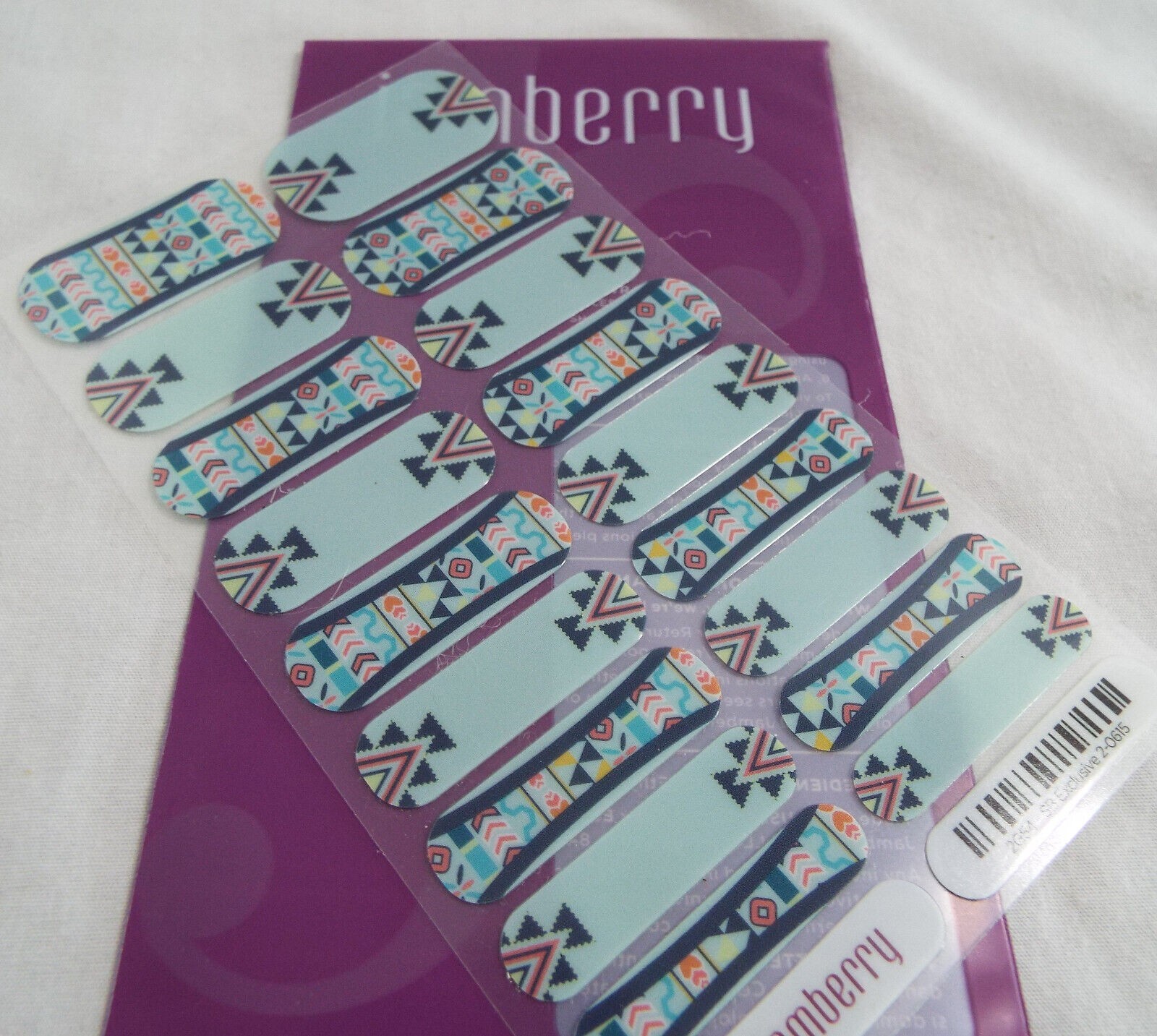 Jamberry Stylebox Exclusive 2-0615 2G54 Nail Wrap Full Sheet Tribal Southwestern
