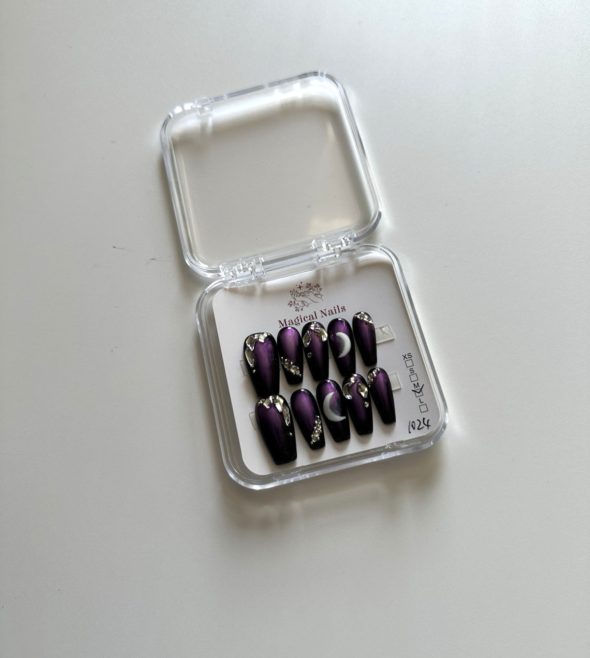 10 Piece 3D Reusable Handmade Press On Nails Set Elegant Galaxy