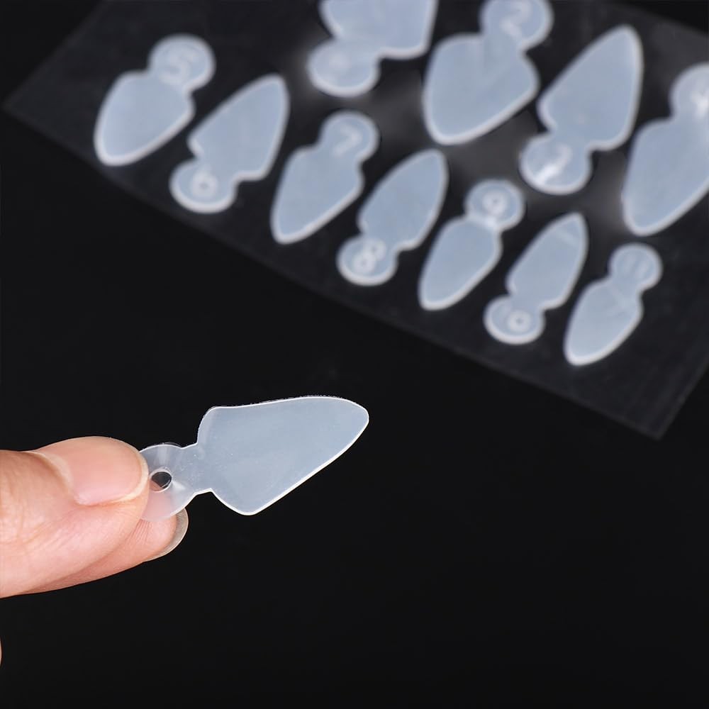 48 Pcs Silicone Mold Nails Inner Pad Nail Decals False Nail Tips Nail Art Ext…